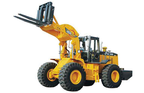 第一臺晉工叉裝機(jī)下線。